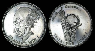 Trudeau Heads or Tails Medal
