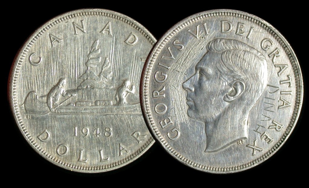 A 1948 Silver Dollar with Engraved Graffiti