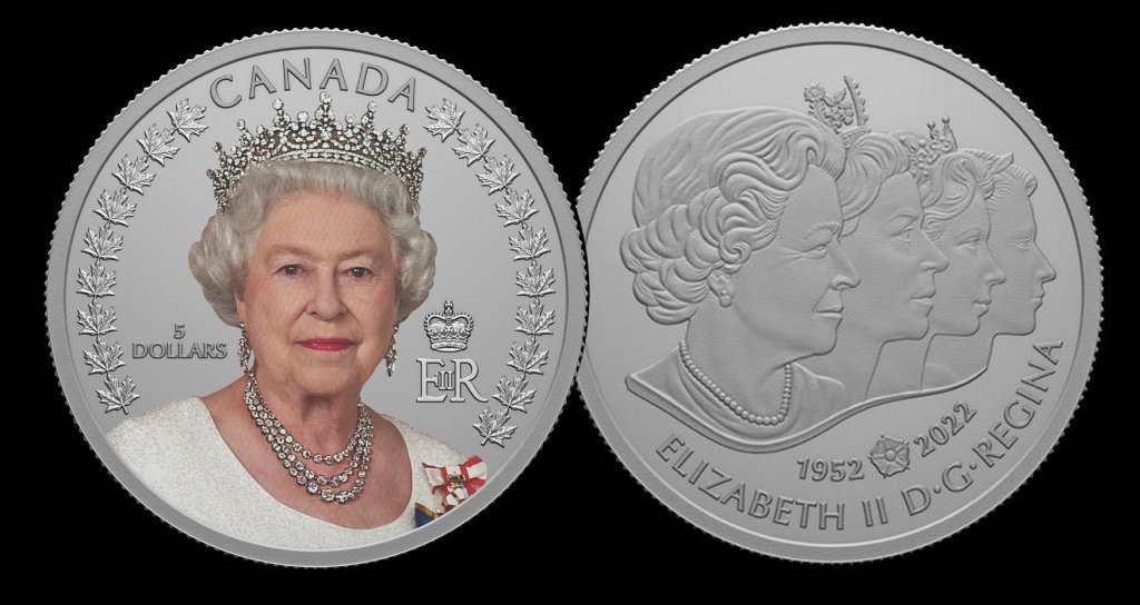 A full colour picture of the pure silver $5 dollar coin from the Royal Canadian Mint